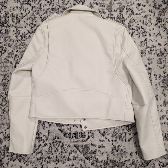 White Faux Leather Jacket - Picture 2 of 4